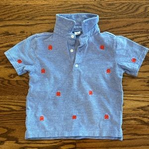 EUC Janie & Jack Crab embroidered polo